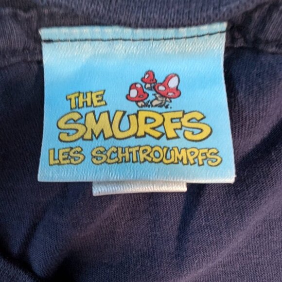 Navy Blue Graphic Tee with Cartoon Print - Picture 4 of 5